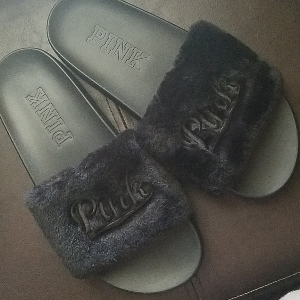 Pink fur slides